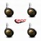 Service Caster 3 Inch Antique Soft Tread Ball Caster - 7/16 Inch Grip Ring Stem, 4PK SCC-GR01S30-DCR-WA-71678-4 - alternate 2